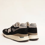 画像をギャラリービューアに読み込む, NEW BALANCE U998BL ニューバランス ブラック スウェード スニーカー BLACK SUEDE SNEAKERS MADE IN USA
