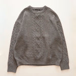 画像をギャラリービューアに読み込む, oak + fort オークアンドフォート グレー ケーブルニット GRAY CABLE SWEATER KNIT
