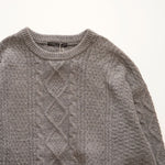 画像をギャラリービューアに読み込む, oak + fort オークアンドフォート グレー ケーブルニット GRAY CABLE SWEATER KNIT

