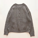 画像をギャラリービューアに読み込む, oak + fort オークアンドフォート グレー ケーブルニット GRAY CABLE SWEATER KNIT
