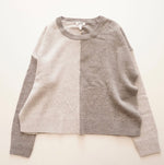 画像をギャラリービューアに読み込む, スプレンディッド  グレー バイカラー ウール×カシミヤ ニット セーター SPLENDID GRAY BI-COLOR KNIT WOOL CASHMERE SWEATER WOMENS
