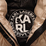 画像をギャラリービューアに読み込む, KARL LAGERFELD PARIS カールラガーフェルド ベージュ ロングダウンパファーコート BEIGE LONG DOWN PUFFER COAT WOMEN
