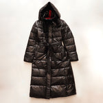 画像をギャラリービューアに読み込む, KARL LAGERFELD PARIS カールラガーフェルド ブラック ロングダウンパファーコート BLACK LONG DOWN PUFFER COAT WOMEN
