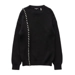 画像をギャラリービューアに読み込む, KARL LAGERFELD PARIS カールラガーフェルド パリ ブラック コットン ニット セーター BLACK COTTON KNIT SWEATER MEN
