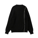 画像をギャラリービューアに読み込む, KARL LAGERFELD PARIS カールラガーフェルド パリ ブラック コットン ニット セーター BLACK COTTON KNIT SWEATER MEN
