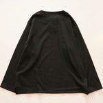 画像をギャラリービューアに読み込む, アドラーブル オリジナル ブラック コットン 1B ヘンリーカットソー ADOLUVLE ORIGINAL BLACK COTTON HENLEY LONG-SLEEVE TEE
