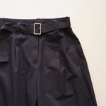 画像をギャラリービューアに読み込む, CK カルバンクラインジーンズ ネイビー コットン ベルテッドワイドパンツ CALVIN KLEIN JEANS NAVY COTTON BELTED WIDE PANTS WOMENS
