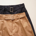 画像をギャラリービューアに読み込む, CK カルバンクラインジーンズ ダークベージュ コットン ベルテッドワイドパンツ CALVIN KLEIN JEANS DARK BEIGE COTTON BELTED WIDE PANTS WOMENS
