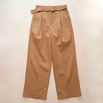 画像をギャラリービューアに読み込む, CK カルバンクラインジーンズ ダークベージュ コットン ベルテッドワイドパンツ CALVIN KLEIN JEANS DARK BEIGE COTTON BELTED WIDE PANTS WOMENS
