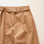 画像をギャラリービューアに読み込む, CK カルバンクラインジーンズ ダークベージュ コットン ベルテッドワイドパンツ CALVIN KLEIN JEANS DARK BEIGE COTTON BELTED WIDE PANTS WOMENS
