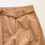 画像をギャラリービューアに読み込む, CK カルバンクラインジーンズ ダークベージュ コットン ベルテッドワイドパンツ CALVIN KLEIN JEANS DARK BEIGE COTTON BELTED WIDE PANTS WOMENS
