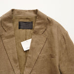 画像をギャラリービューアに読み込む, oak + fort オークアンドフォート カーキグリーン リネン100% テーラードジャケット KHAKI GREEN LINEN TAILORED JACKET MEN

