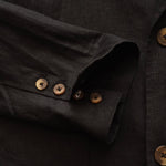 画像をギャラリービューアに読み込む, oak + fort オークアンドフォート ブラック リネン100% テーラードジャケット BLACK LINEN TAILORED JACKET MEN
