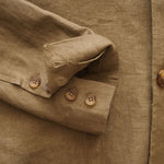 画像をギャラリービューアに読み込む, oak + fort オークアンドフォート カーキグリーン リネン100% テーラードジャケット KHAKI GREEN LINEN TAILORED JACKET MEN
