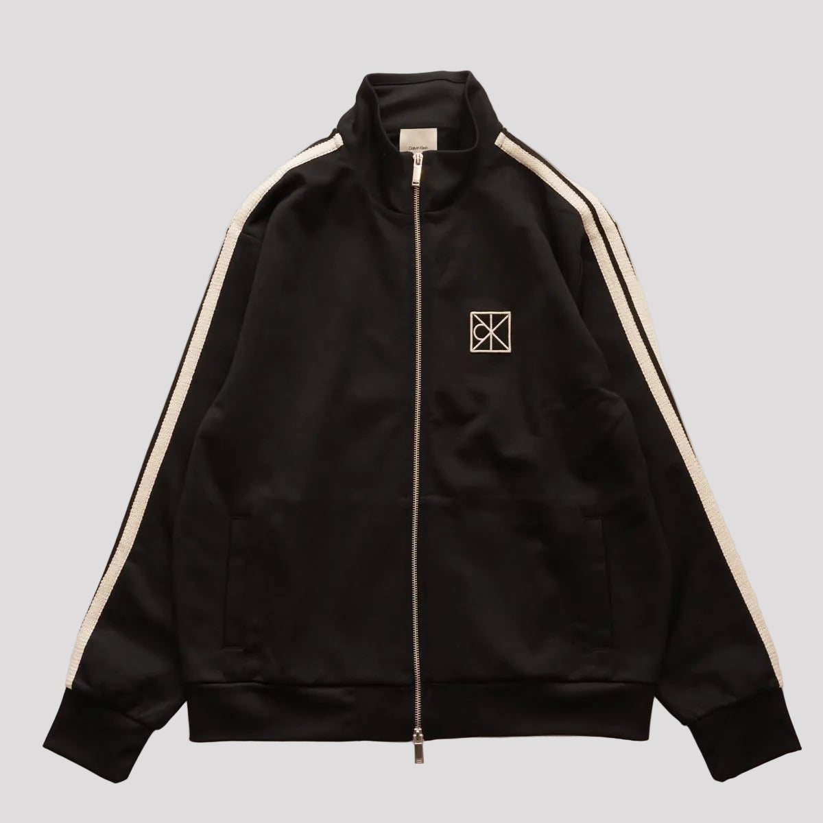 CK calvin klein カルバンクライン ブラック ジップアップジャージ 