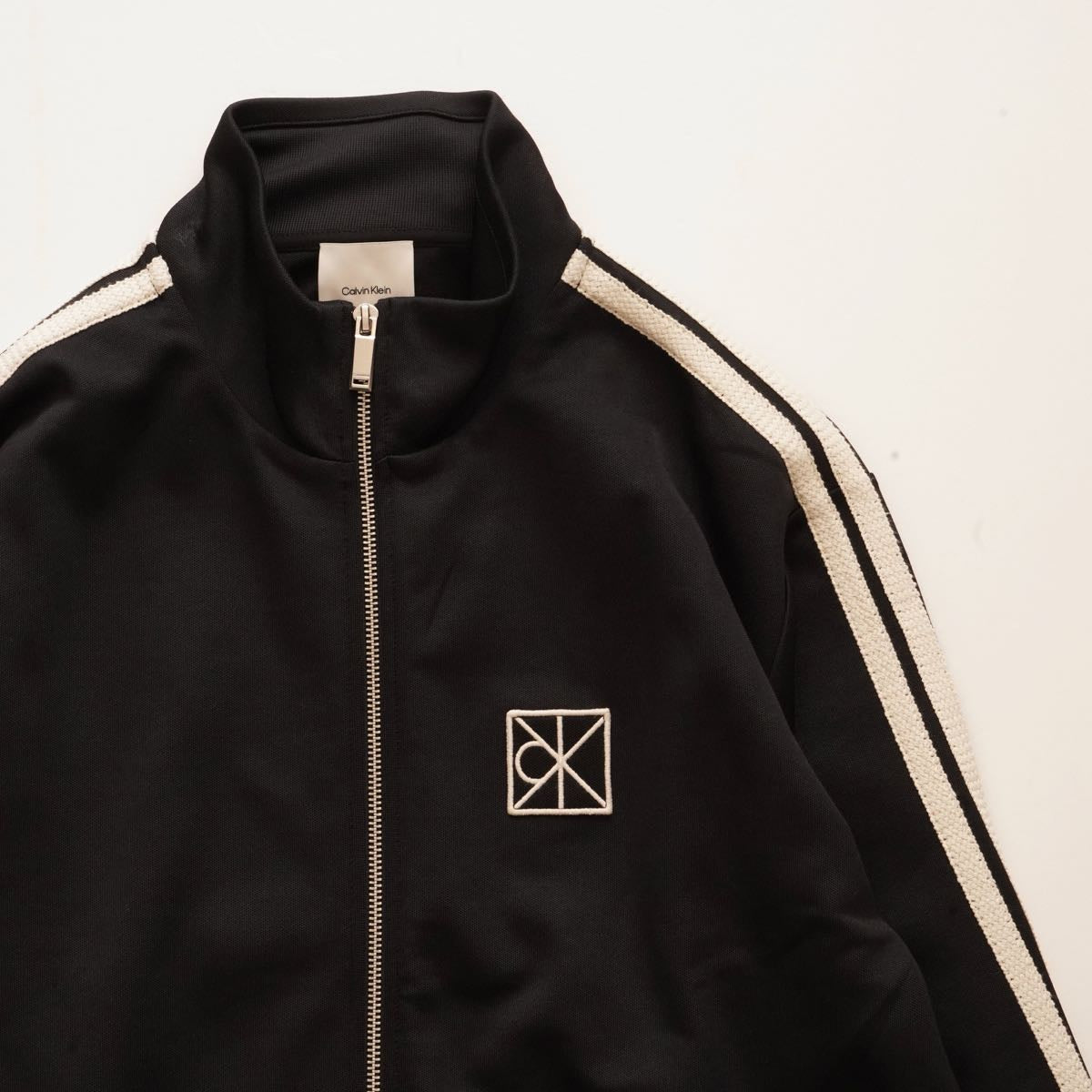 CK calvin klein カルバンクライン ブラック ジップアップジャージ 