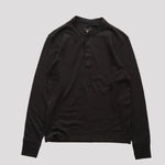 画像をギャラリービューアに読み込む, RAG&amp;BONE NEWYORK ラグアンドボーン ニューヨーク ブラック 長袖 ヘンリーネック カットソー BLACK HENLEY LONG SLEEVE TEE MENS
