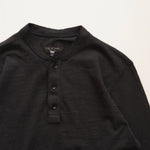 画像をギャラリービューアに読み込む, RAG&amp;BONE NEWYORK ラグアンドボーン ニューヨーク ブラック 長袖 ヘンリーネック カットソー BLACK HENLEY LONG SLEEVE TEE MENS
