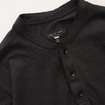 画像をギャラリービューアに読み込む, RAG&amp;BONE NEWYORK ラグアンドボーン ニューヨーク ブラック 長袖 ヘンリーネック カットソー BLACK HENLEY LONG SLEEVE TEE MENS
