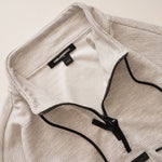 画像をギャラリービューアに読み込む, KARL LAGERFELD PARIS カールラガーフェルド パリ グレー 1/4ジップ トップ GRAY QUARTER-ZIP TOP MEN
