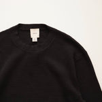 画像をギャラリービューアに読み込む, CK カルバンクライン ブラック クルーネック ワッフルニット CALVIN KLEIN BLACK WAFFLE CREW-NECK SWEATER MENS
