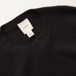 画像をギャラリービューアに読み込む, CK カルバンクライン ブラック クルーネック ワッフルニット CALVIN KLEIN BLACK WAFFLE CREW-NECK SWEATER MENS
