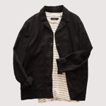 画像をギャラリービューアに読み込む, JOE'S JEANS ジョーズ ジーンズ ブラック リネン カバーオールジャケット BLACK LINEN JACKET COVER-ALL MENS
