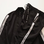 画像をギャラリービューアに読み込む, KARL LAGERFELD PARIS カールラガーフェルド ブラック ジップアップジャージトップ BLACK ZIP-UP JERSEY TOP WOMEN
