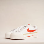 画像をギャラリービューアに読み込む, NIKE ナイキ ホワイト ×オレンジ コート レガシー リフト WHITE ORANGE W COURT LEGACY LIFT SNEAKERS

