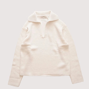ヴィンス VINCE ニット ヴィンス ホワイト スキッパー ポロニット VINCE|高円寺セレクト