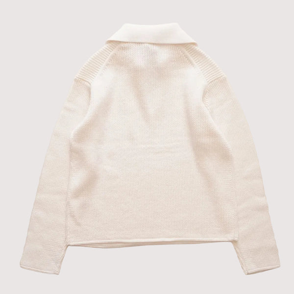 ヴィンス VINCE ニット ヴィンス ホワイト スキッパー ポロニット VINCE|高円寺セレクト