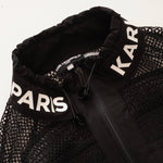 画像をギャラリービューアに読み込む, KARL LAGERFELD PARIS カールラガーフェルド パリ ブラック メッシュジップアップブルゾン ボンバージャケット BLACK MESH ZIP-UP BLOUSON BOMBER JACKET WOMEN
