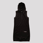 画像をギャラリービューアに読み込む, KARL LAGERFELD PARIS カールラガーフェルド パリ ブラック サイドメッシュ フード付き ハーフジップワンピース BLACK SIDE MESH HALF ZIP DRESS WOMEN
