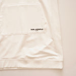 画像をギャラリービューアに読み込む, KARL LAGERFELD PARIS カールラガーフェルド パリ ホワイト×ブラック サイドメッシュ フード付き ハーフジップワンピース WHITE× BLACK SIDE MESH HALF ZIP DRESS WOMEN
