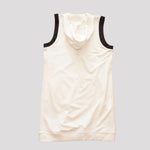 画像をギャラリービューアに読み込む, KARL LAGERFELD PARIS カールラガーフェルド パリ ホワイト×ブラック サイドメッシュ フード付き ハーフジップワンピース WHITE× BLACK SIDE MESH HALF ZIP DRESS WOMEN
