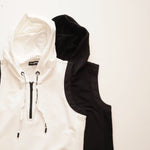 画像をギャラリービューアに読み込む, KARL LAGERFELD PARIS カールラガーフェルド パリ ブラック サイドメッシュ フード付き ハーフジップワンピース BLACK SIDE MESH HALF ZIP DRESS WOMEN
