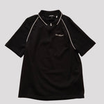 画像をギャラリービューアに読み込む, KARL LAGERFELD PARIS カールラガーフェルド パリ ブラック 1/4ジップ ポロトップ BLACK QUARTER-ZIP POLO TOP MEN
