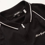 画像をギャラリービューアに読み込む, KARL LAGERFELD PARIS カールラガーフェルド パリ ブラック 1/4ジップ ポロトップ BLACK QUARTER-ZIP POLO TOP MEN
