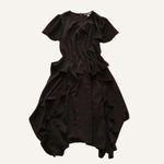 画像をギャラリービューアに読み込む, KARL LAGERFELD PARIS カールラガーフェルド ブラック プレーンワンピース ミディドレス BLACK  PLAIN MIDI DRESS WOMEN
