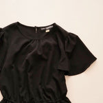画像をギャラリービューアに読み込む, KARL LAGERFELD PARIS カールラガーフェルド ブラック プレーンワンピース ミディドレス BLACK  PLAIN MIDI DRESS WOMEN
