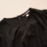 画像をギャラリービューアに読み込む, KARL LAGERFELD PARIS カールラガーフェルド ブラック プレーンワンピース ミディドレス BLACK  PLAIN MIDI DRESS WOMEN

