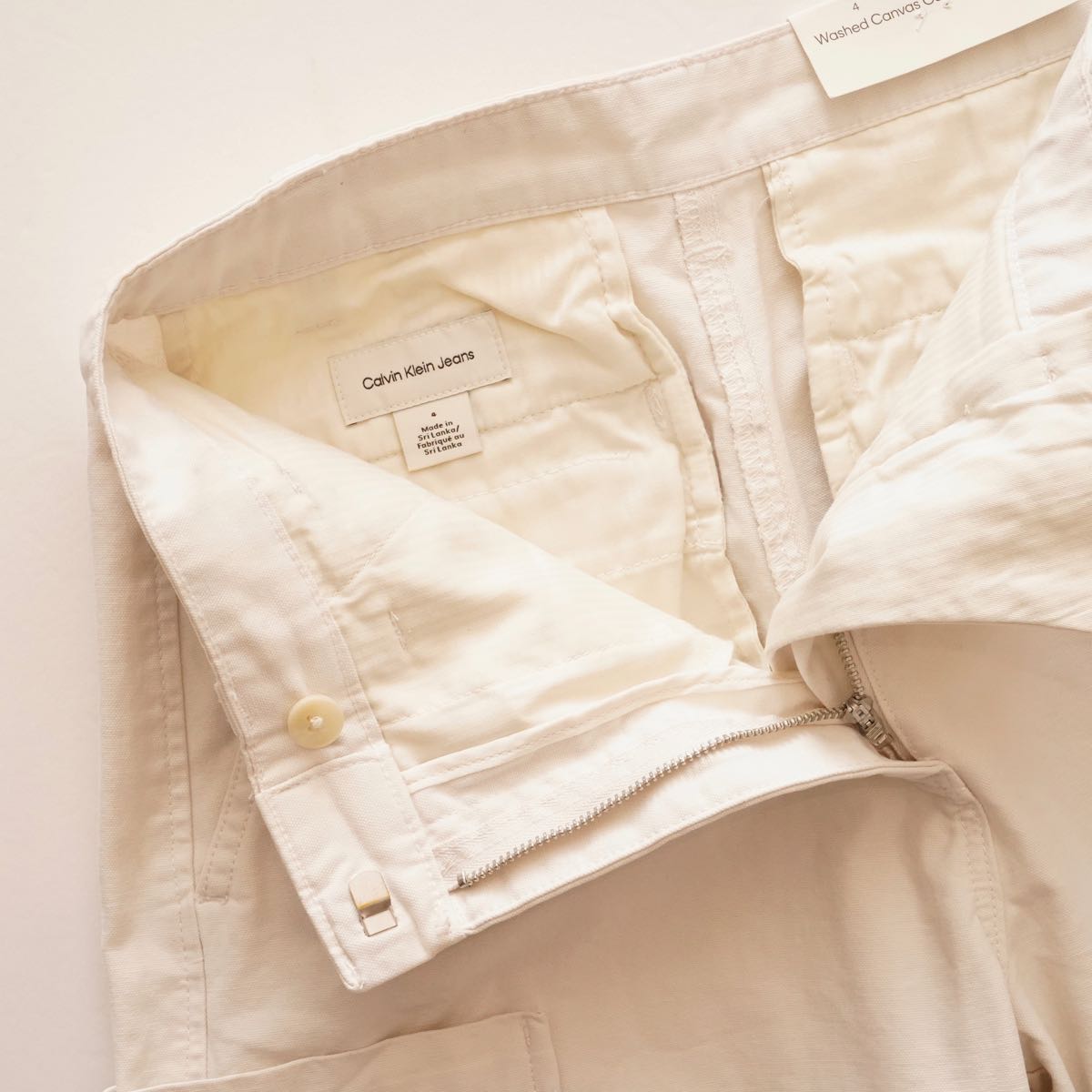 CK calvin klein カルバンクライン オフホワイトカーゴパンツ |高円寺 