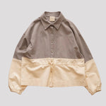 画像をギャラリービューアに読み込む, RIVIR リヴィア グレー オフホワイト コットンジャケット ブルゾン GRAY OFF WHITE COTTON JACKET BLOUSON WOMEN

