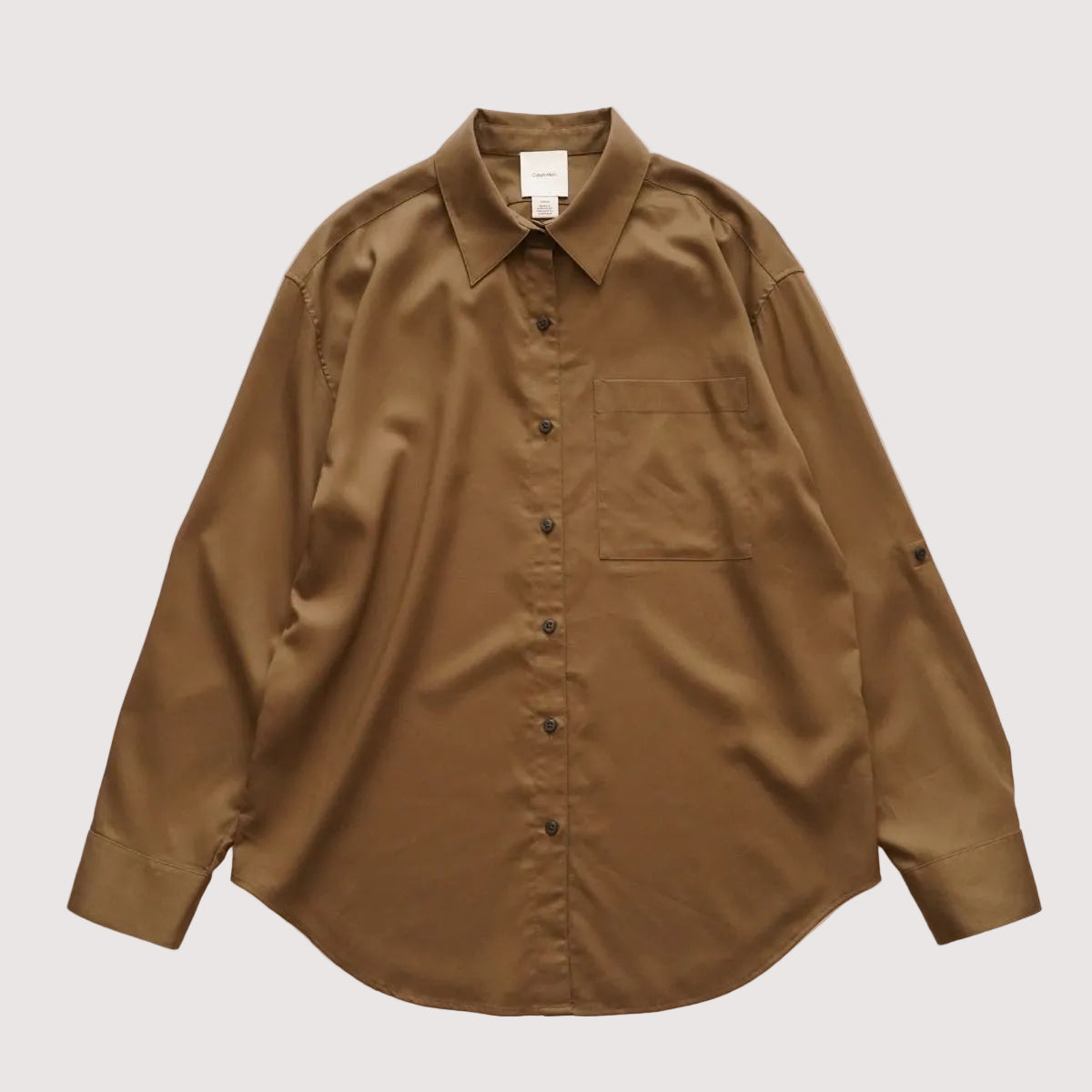 CK calvin klein CK カルバンクライン グリーン ロールスリーブ