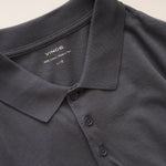 画像をギャラリービューアに読み込む, ヴィンス ダークブルーグレー コットン ロングスリーブポロ VINCE COASTAL BLUE COTTON L/S POLO MENS
