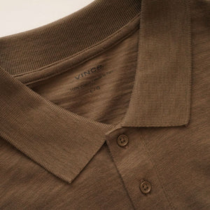 ヴィンス 大人の コットン ニットポロ VINCE 上品 クラシックスラブ