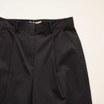 画像をギャラリービューアに読み込む, oak + fort オークアンドフォート ブラック ストレッチ タックパンツ BLACK TUCK PANT WOMEN
