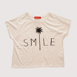 画像をギャラリービューアに読み込む, アドラーブル オリジナル オフホワイト『SMILE（スマイル）』クロップド Tシャツ ADOLUVLE ORIGINAL OFF WHITE CROPPED TEE
