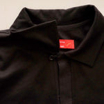 画像をギャラリービューアに読み込む, アドラーブル ブラック コットン スキッパー ポロニット ADOLUVLE BLACK COTTON POLO KNIT
