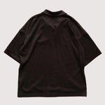 画像をギャラリービューアに読み込む, アドラーブル ブラック コットン スキッパー ポロニット ADOLUVLE BLACK COTTON POLO KNIT
